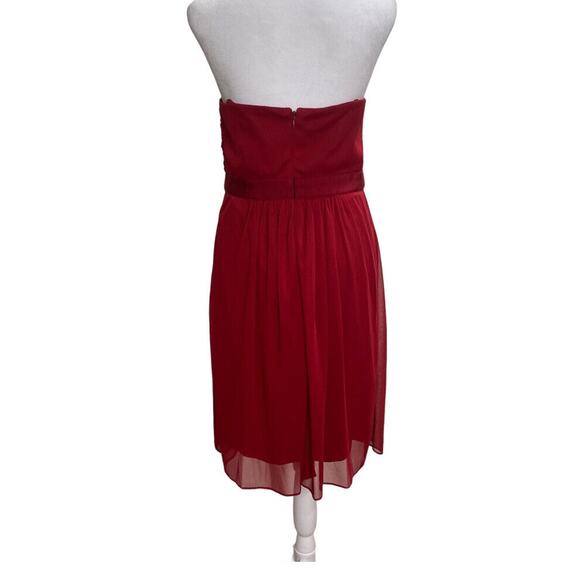 Adrianna Papell Women's Red Strapless Embellished Lined Cocktail Dress Size 8 - Picture 4 of 9